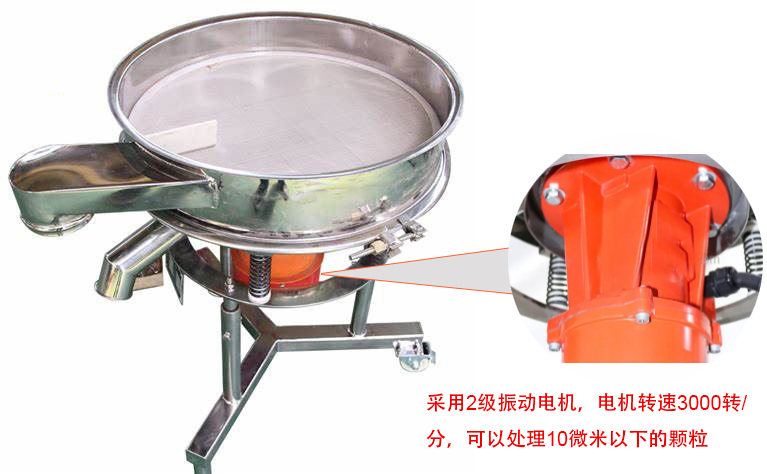 高頻篩特點(diǎn)：框體加高可防止?jié){液往外飛濺；加擋料板可加快排料，提高篩分效率